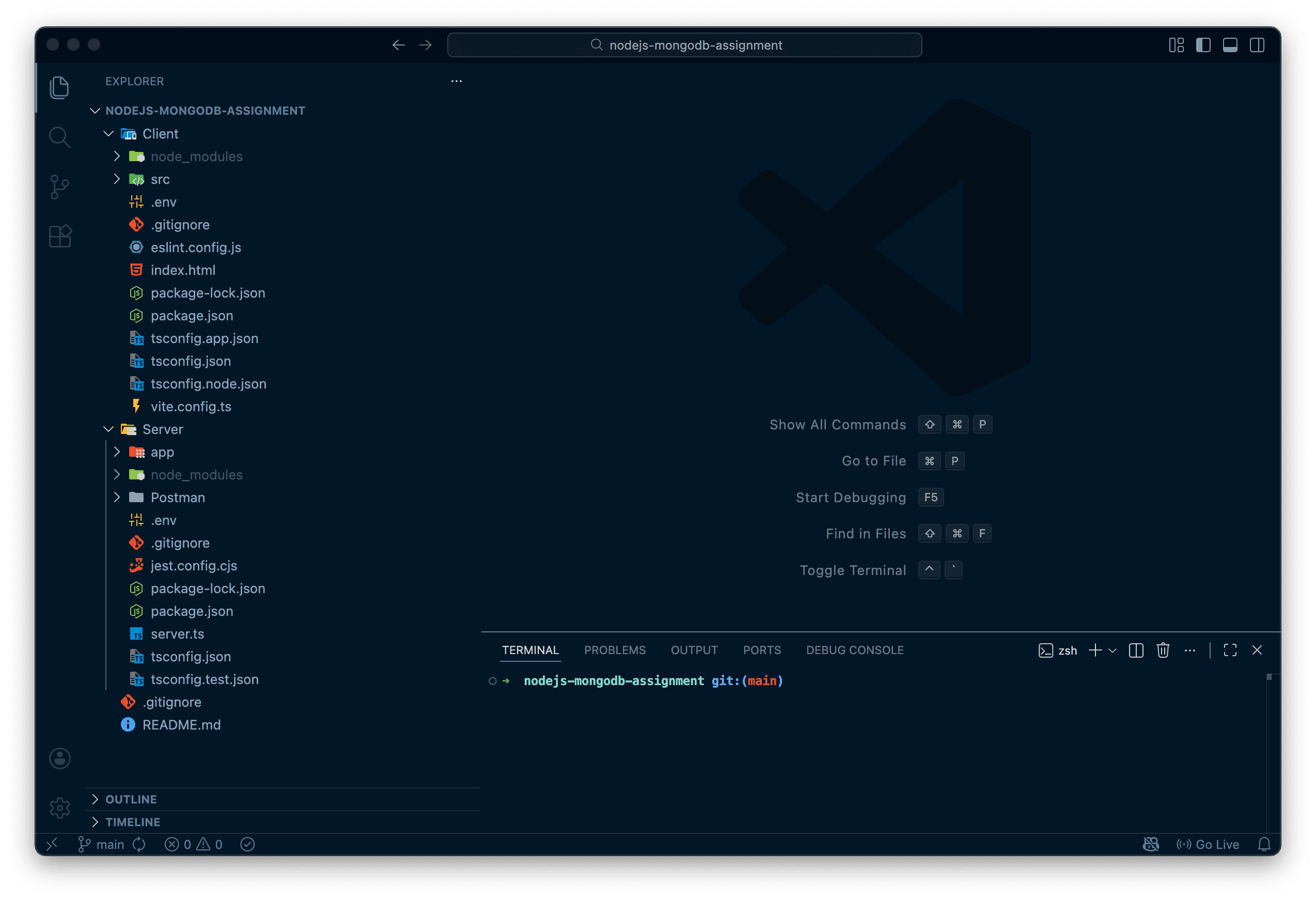 visual studio code screenshot react.js fullstack web app with crud rest api